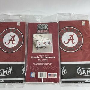 Alabama Crimson Tide Tablecloth Lot (3) Tailgating Graduation